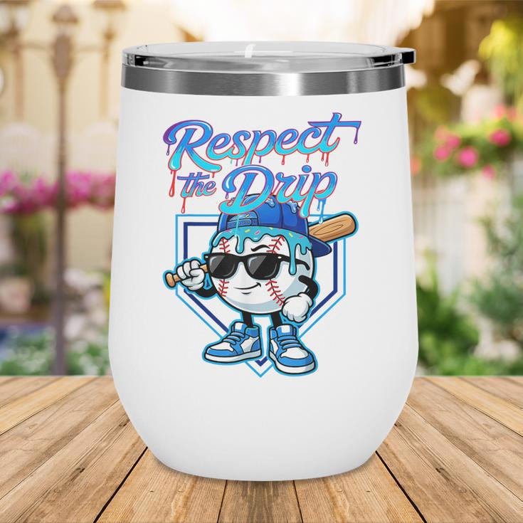Baseball Drip Ice Cream Respect The Drip Home Plate Boy Kids Wine Tumbler Baseball Drip Ice Cream Respect The Drip Home Plate Boy Kids Wine Tumbler