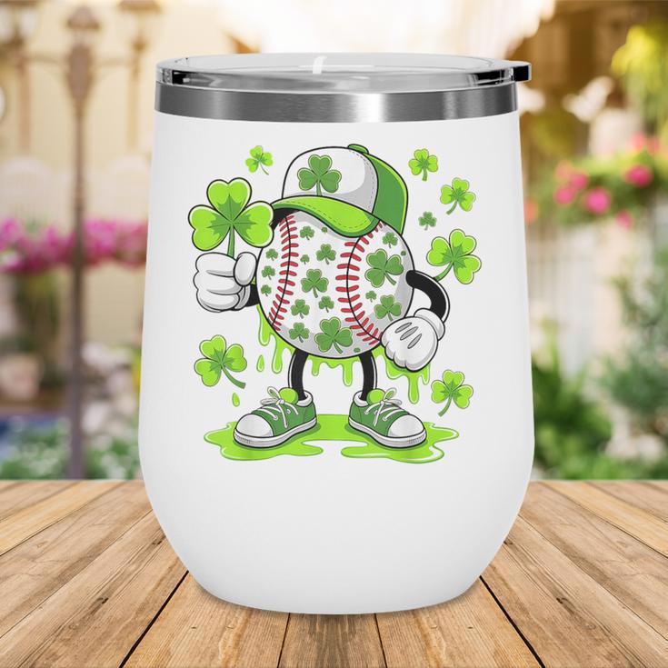 Baseball Drip Ice Cream Shamrock Irish St Patricks Men Wine Tumbler Baseball Drip Ice Cream Shamrock Irish St Patricks Men Wine Tumbler