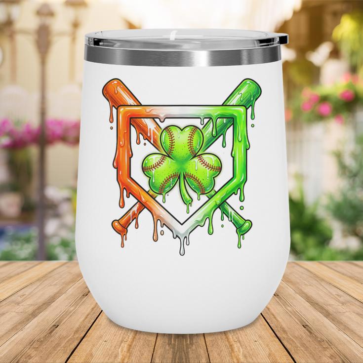 Baseball Drip Ice Cream St Patricks Day Shamrock Wine Tumbler Baseball Drip Ice Cream St Patricks Day Shamrock Wine Tumbler