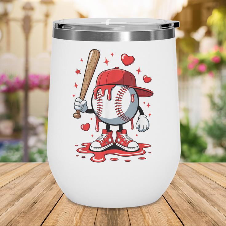 Baseball Drip Icecream Apparel Youth Boy Valentine Wine Tumbler