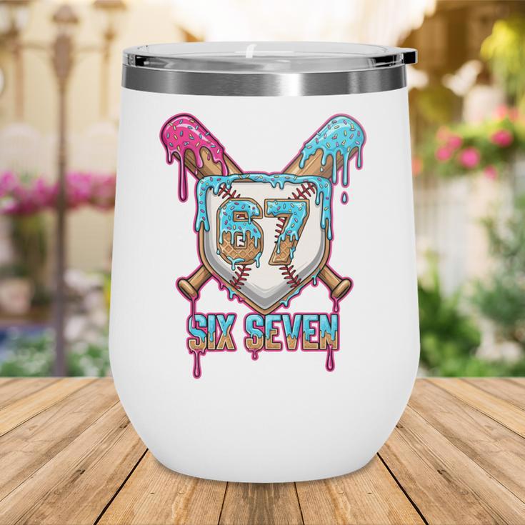 Baseball Drip Number 67 Player 6-7 Six Seven Meme Gen Alpha Wine Tumbler Baseball Drip Number 67 Player 6-7 Six Seven Meme Gen Alpha Wine Tumbler