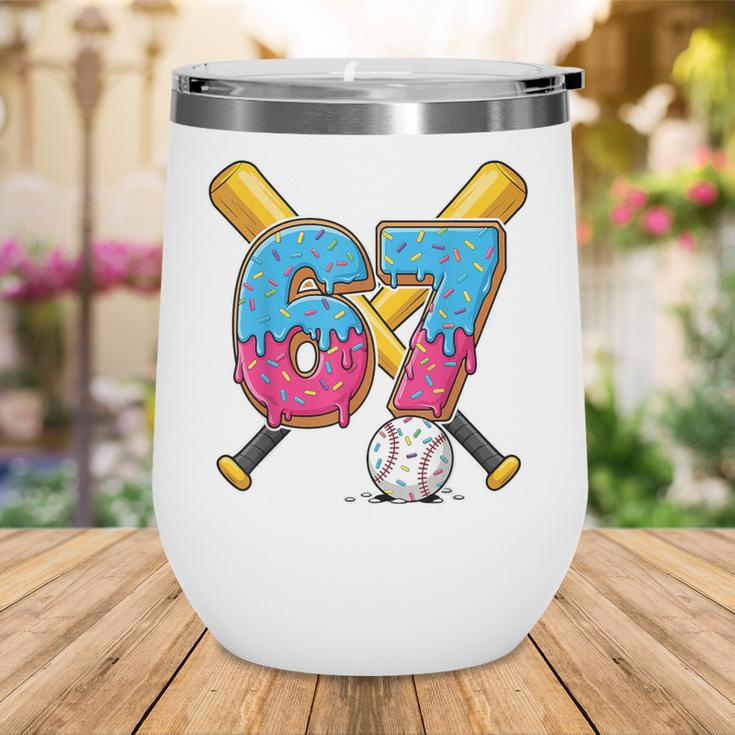 Baseball Drip Number 67 Player 67th Birthday Meme Gen Alpha Wine Tumbler Baseball Drip Number 67 Player 67th Birthday Meme Gen Alpha Wine Tumbler