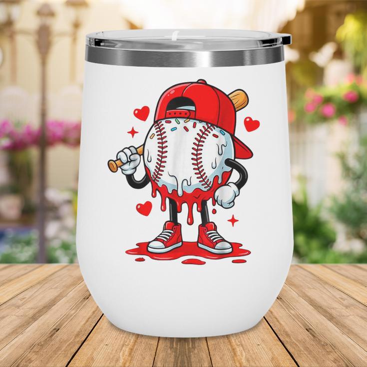 Baseball Drip Valentines Wine Tumbler Baseball Drip Valentines Wine Tumbler