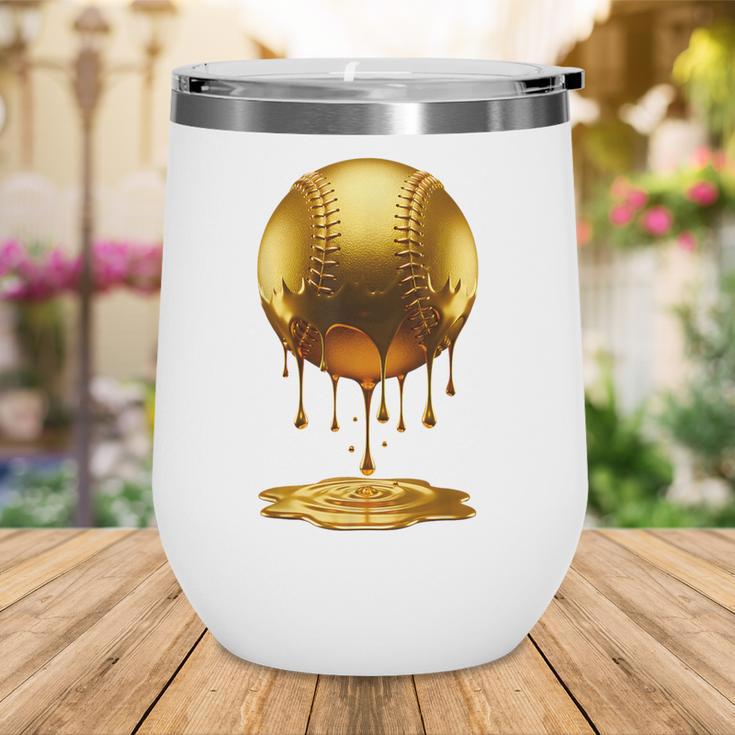 Baseball Dripping Drip Gold Sport Player Coach Baller Wine Tumbler Baseball Dripping Drip Gold Sport Player Coach Baller Wine Tumbler