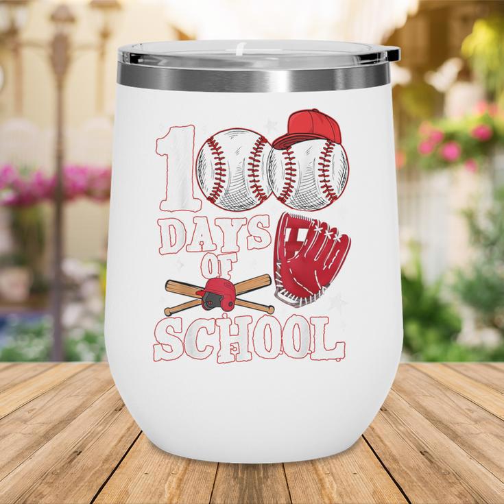 Baseball Happy 100 Days Of School Boy Girl Kid Teacher Wine Tumbler Baseball Happy 100 Days Of School Boy Girl Kid Teacher Wine Tumbler