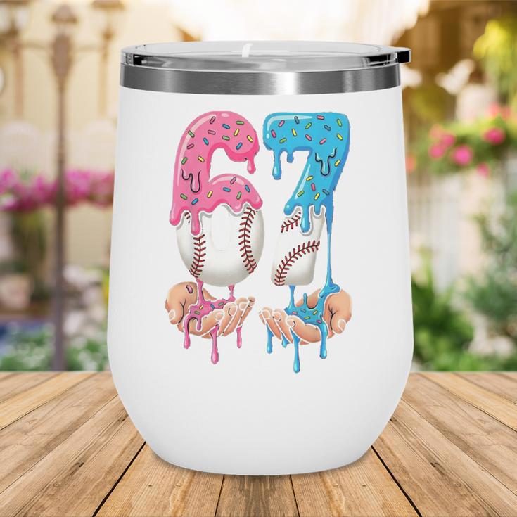 Baseball Ice Cream Drip 67 Hands Six Seven Boys Wine Tumbler