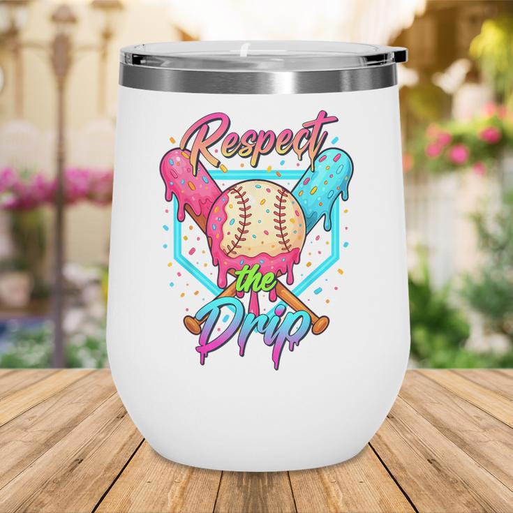 Baseball Ice Cream Drip Number 67 Player 67 Respect The Drip Wine Tumbler
