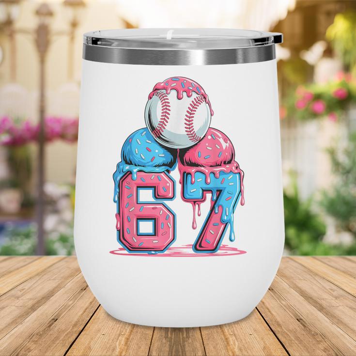 Baseball Ice Cream Drip Six Seven Gen Alpha Meme 67 Wine Tumbler Baseball Ice Cream Drip Six Seven Gen Alpha Meme 67 Wine Tumbler