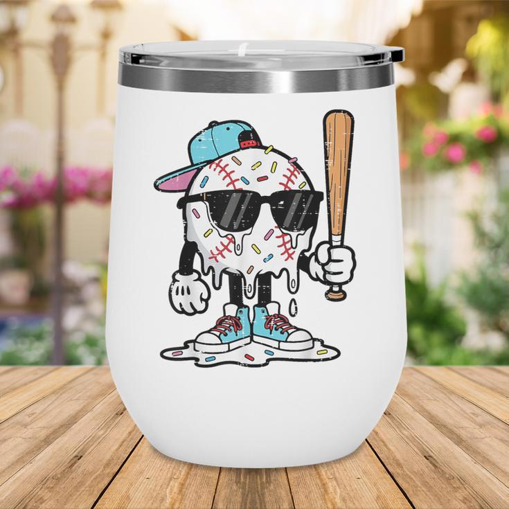 Baseball Ice Cream Drip Sports Boys Kids Youth Men Wine Tumbler Baseball Ice Cream Drip Sports Boys Kids Youth Men Wine Tumbler