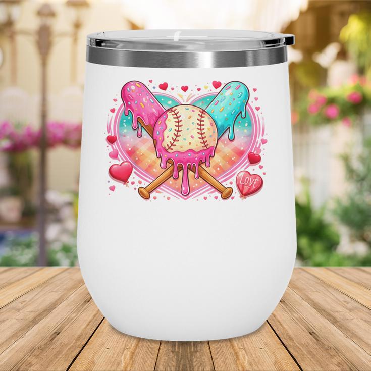 Baseball Ice Cream Drip Style Melt Ice Cream Youth Boys Wine Tumbler Baseball Ice Cream Drip Style Melt Ice Cream Youth Boys Wine Tumbler
