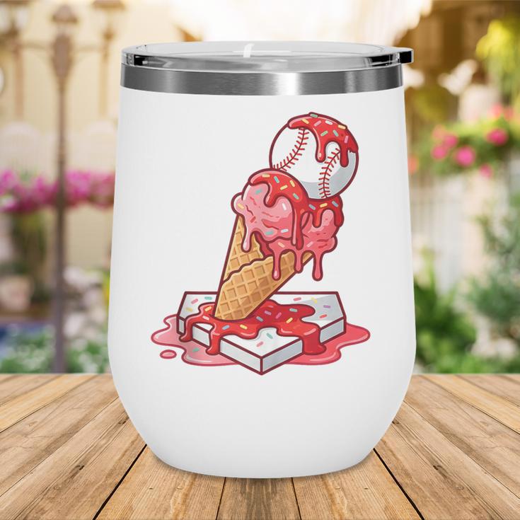 Baseball Ice Cream Drip Youth Strawberry Baseball Red Wine Tumbler Baseball Ice Cream Drip Youth Strawberry Baseball Red Wine Tumbler