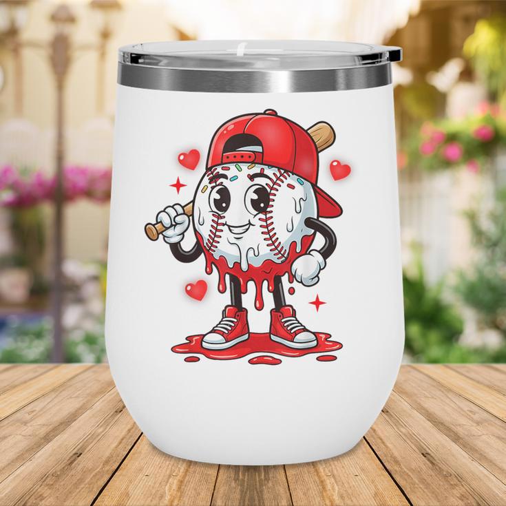 Baseball Ice Cream Valentine Dripping Game Day Men Boys Kids Wine Tumbler Baseball Ice Cream Valentine Dripping Game Day Men Boys Kids Wine Tumbler