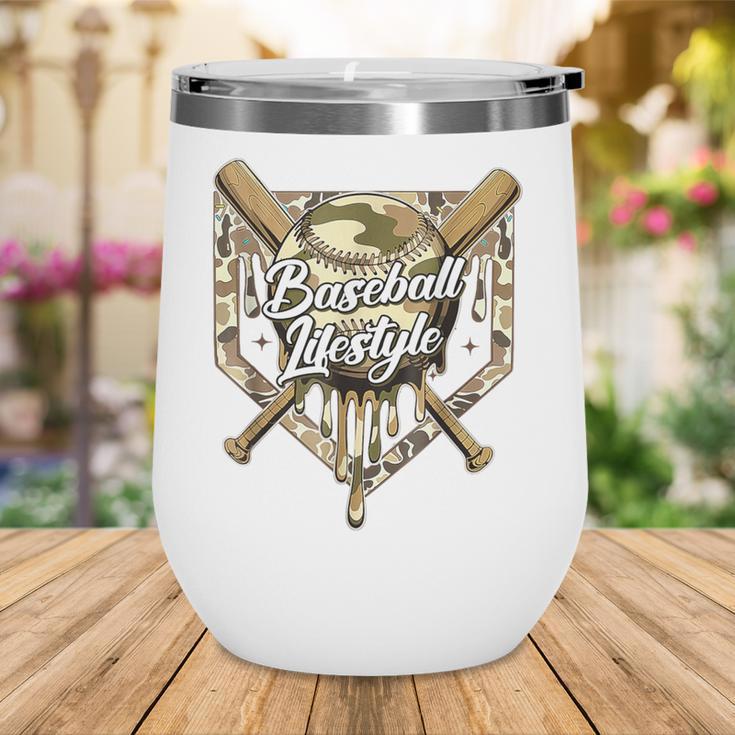 Baseball Life Lifestyle Home Plate Camo Ice Cream Drip Kids Wine Tumbler Baseball Life Lifestyle Home Plate Camo Ice Cream Drip Kids Wine Tumbler