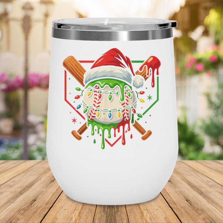 Baseball Lifestyle Apparel Youth Christmas Baseball Drip Wine Tumbler