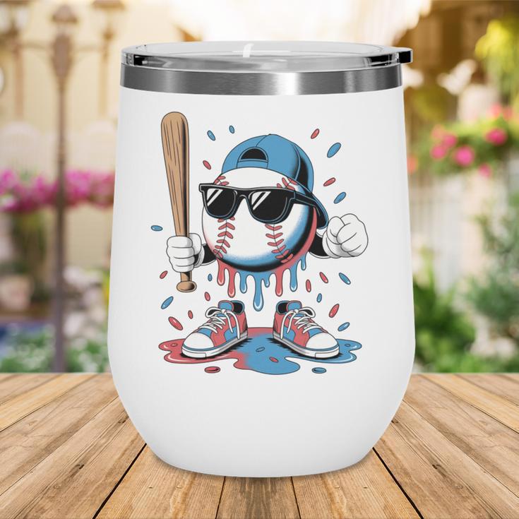 Baseball Lifestyle Apparel Youth Baseball Ice Cream Drip Wine Tumbler