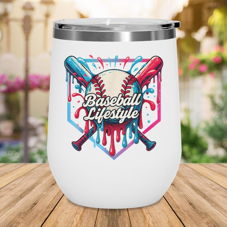 Baseball Lifestyle Shirt Youth Baseball Drip Icecream Boys Wine Tumbler