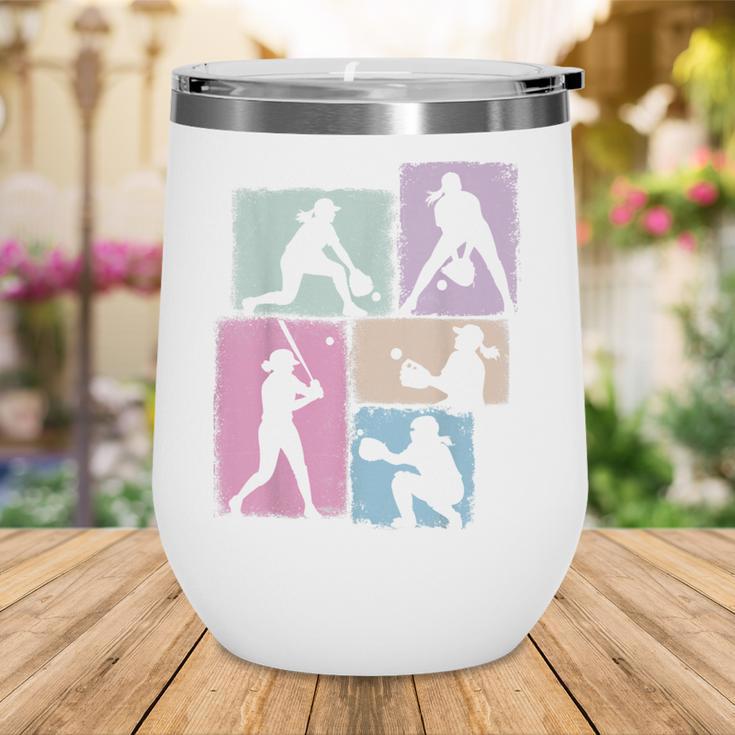 Baseball Player Collage Women Kids Coach Youth Girl Wine Tumbler Baseball Player Collage Women Kids Coach Youth Girl Wine Tumbler