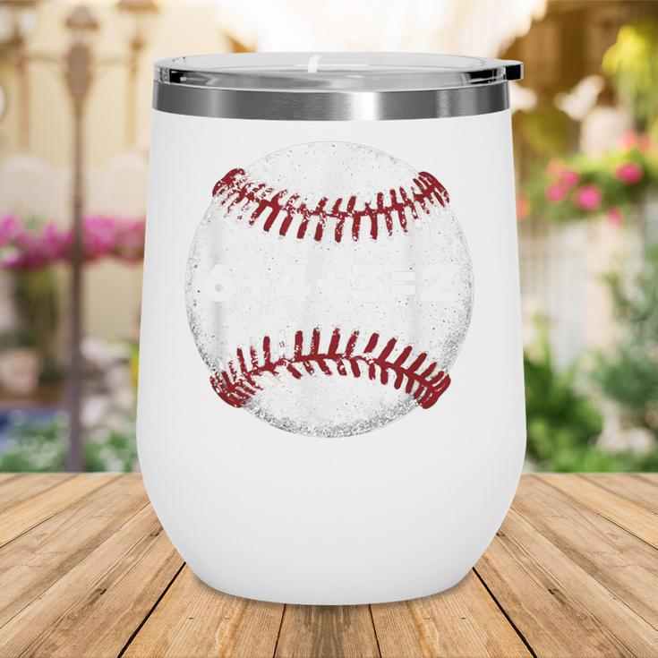 Baseball Red Stitches Sport Graphic 6432 Wine Tumbler