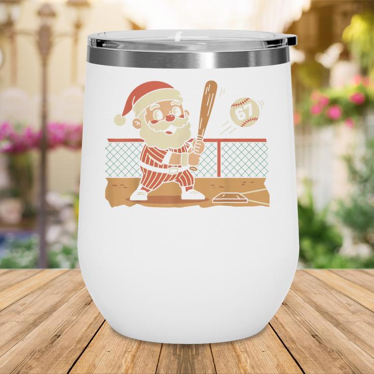 Baseball Santa 67 Christmas Xmas Boys Retro Wine Tumbler Baseball Santa 67 Christmas Xmas Boys Retro Wine Tumbler