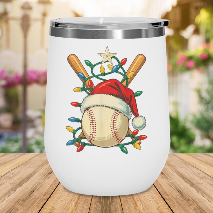 Baseball Santa Christmas Ball Baseball Lover Player Boys Wine Tumbler