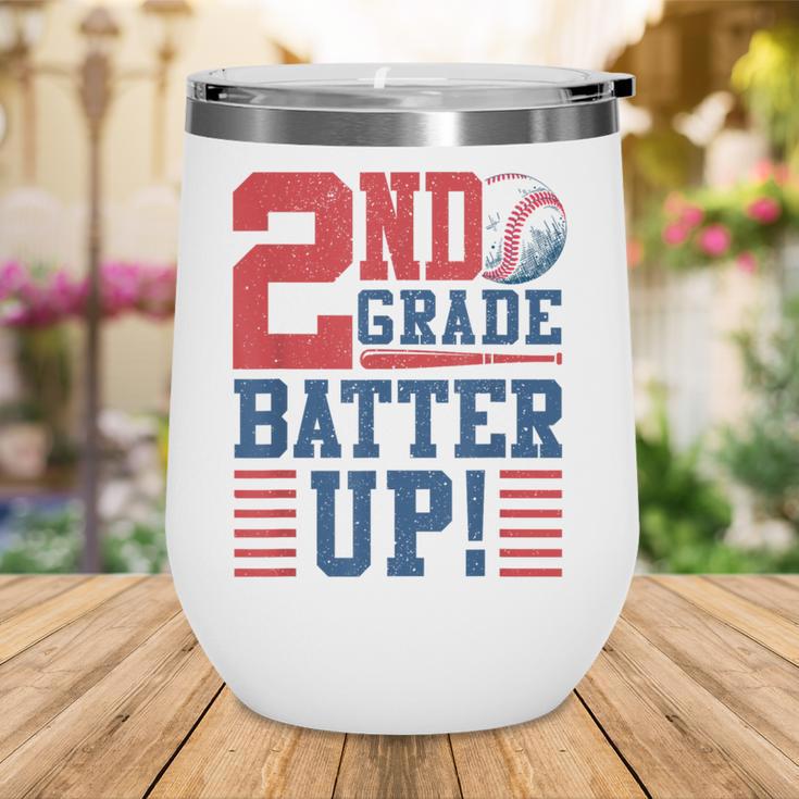 Baseball Second Grade Back To School 2nd Grade Batter Up Wine Tumbler Baseball Second Grade Back To School 2nd Grade Batter Up Wine Tumbler