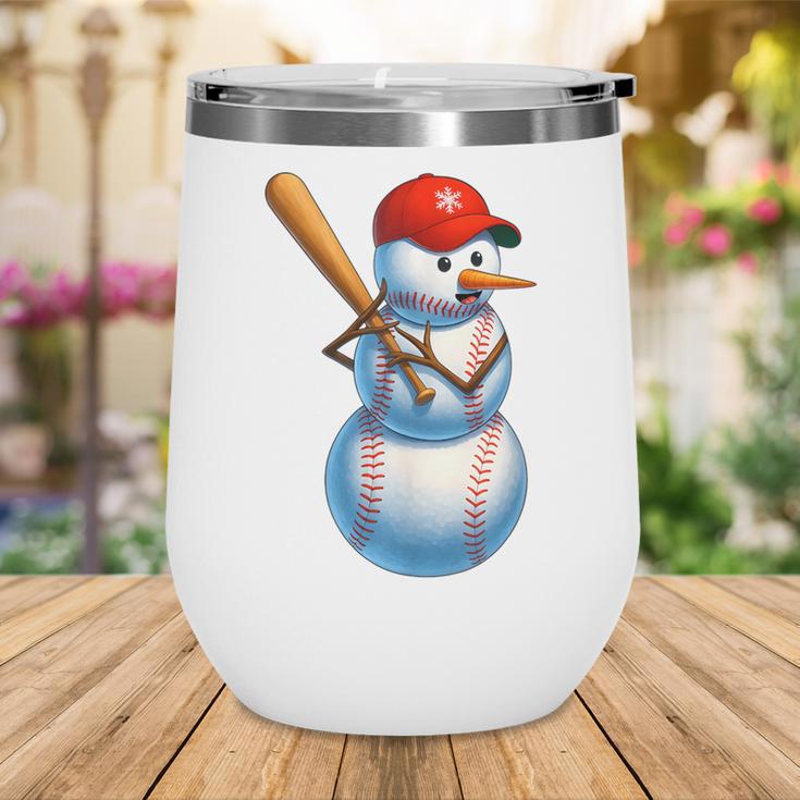 Baseball Snowman Merry Christmas Xmas Pajamas Men Women Kids Wine Tumbler Baseball Snowman Merry Christmas Xmas Pajamas Men Women Kids Wine Tumbler