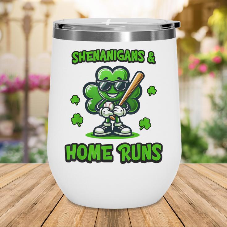 Baseball St Patrick's Day Irish Shamrock Trendy Wine Tumbler