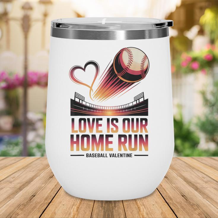 Baseball Valentine Forever On Deck For You Wine Tumbler