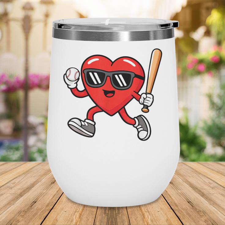 Baseball Valentines Day Heart Boys Sports Love Wine Tumbler Baseball Valentines Day Heart Boys Sports Love Wine Tumbler
