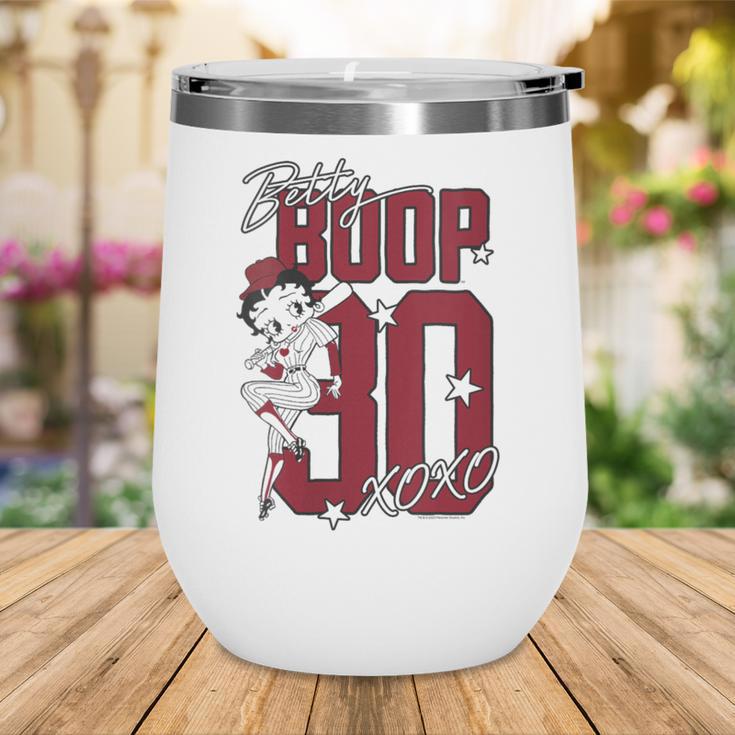 Betty Boop Baseball Logo Jersey With Stars Cute Cartoon Wine Tumbler