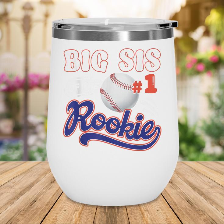 Big Sis Rookie Of Year 1st Birthday Baseball Theme Matching Wine Tumbler