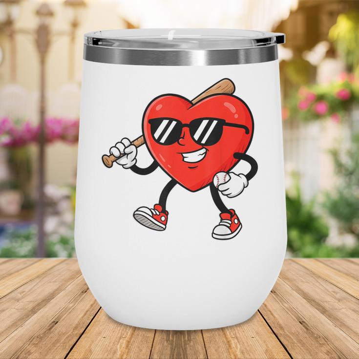 Boy Valentines Day Heart Love Baseball Boys Men Kids Wine Tumbler Boy Valentines Day Heart Love Baseball Boys Men Kids Wine Tumbler