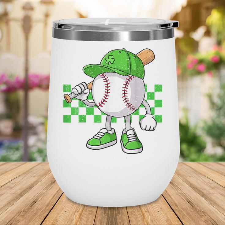 Boys St Patricks Day Baseball Player Pitcher Coach Kids Wine Tumbler Boys St Patricks Day Baseball Player Pitcher Coach Kids Wine Tumbler