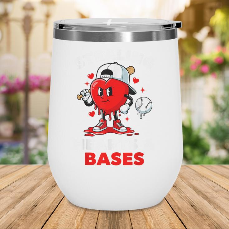Boys Valentines Baseball Drip Icecream Stealing Hearts Kids Wine Tumbler Boys Valentines Baseball Drip Icecream Stealing Hearts Kids Wine Tumbler