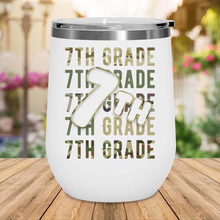 Camo Team Squad 7th Grade Back To School Kids Boys Wine Tumbler Camo Team Squad 7th Grade Back To School Kids Boys Wine Tumbler