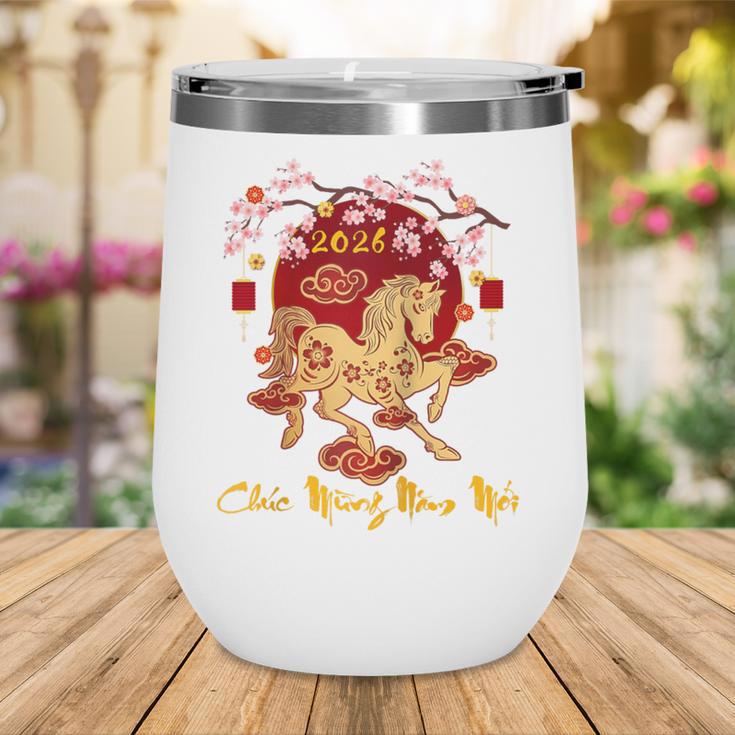Chuc Mung NAM Moi 2026 Vietnamese Lunar New Year Of Horse Raglan Baseball Tee Wine Tumbler Chuc Mung NAM Moi 2026 Vietnamese Lunar New Year Of Horse Raglan Baseball Tee Wine Tumbler