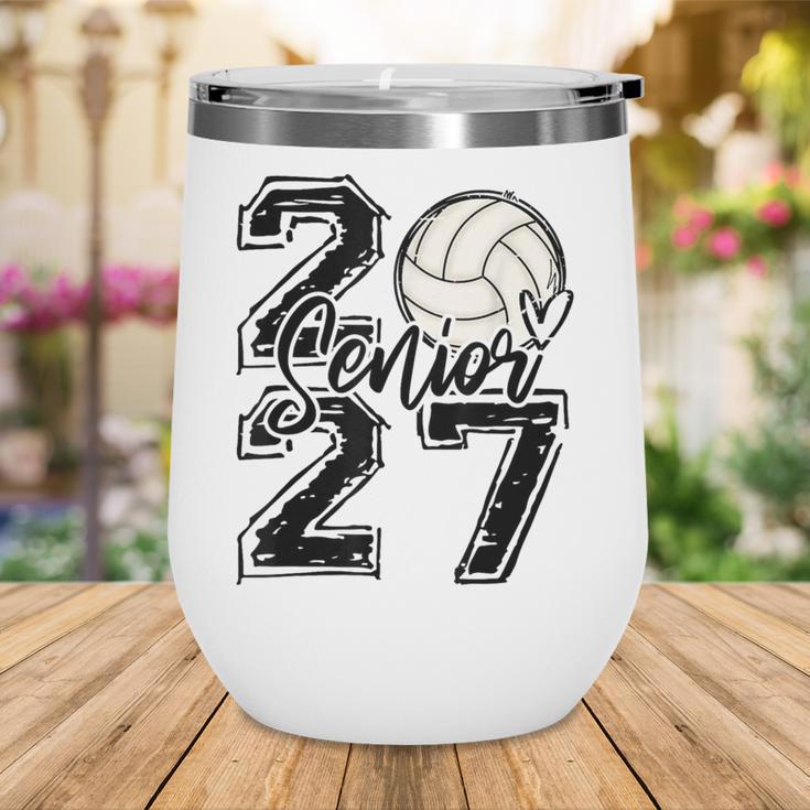Class Of 2027 Volleyball Senior 2027 Back To School Wine Tumbler Class Of 2027 Volleyball Senior 2027 Back To School Wine Tumbler