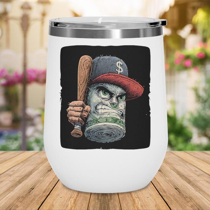 Cool Dollar Bill Guy With Cap And Baseball Costume Premium Tri-Blend Wine Tumbler