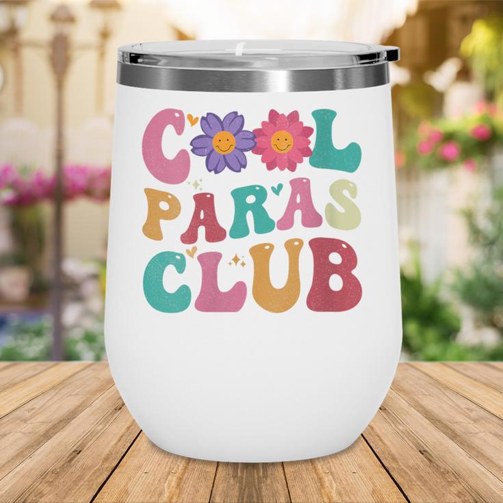 Cool Paras Club Paraprofessional Groovy Back To School Wine Tumbler Cool Paras Club Paraprofessional Groovy Back To School Wine Tumbler