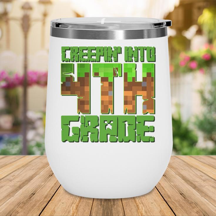 Creepin’ Into 4th Grade Kids Boy Gamer Pixel Back To School Performance Wine Tumbler