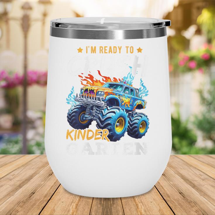 Crush Kindergarten Monster Truck Back To School Boys Wine Tumbler Crush Kindergarten Monster Truck Back To School Boys Wine Tumbler