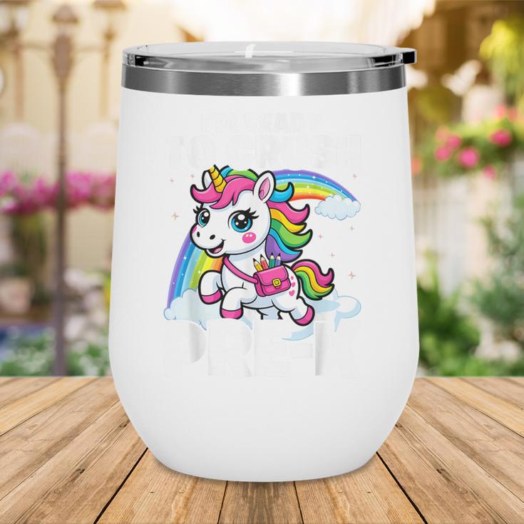 Crush Pre-K Girls Back To School Unicorn First Day Preschool Wine Tumbler