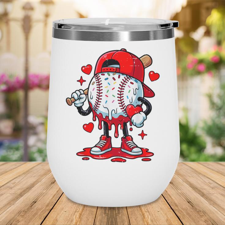 Cute Game Day Baseball Ice Cream Drip Valentine Love XOXO Wine Tumbler Cute Game Day Baseball Ice Cream Drip Valentine Love XOXO Wine Tumbler
