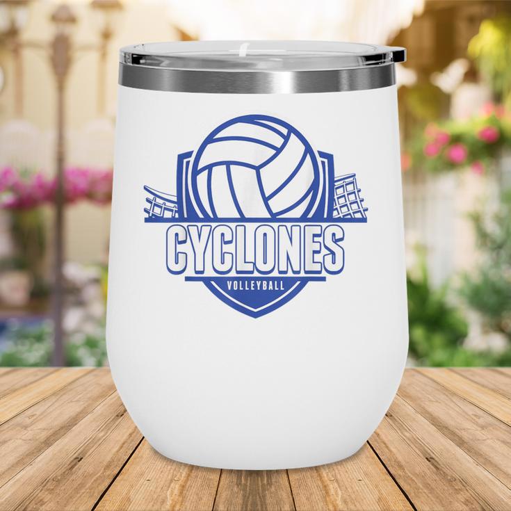 Cyclones Volleyball Back To School Spirit B Wine Tumbler