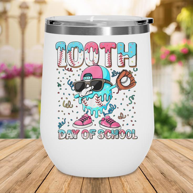 Dabbing Drippy 100th Days Of School Baseball Ice Cream Drip Wine Tumbler Dabbing Drippy 100th Days Of School Baseball Ice Cream Drip Wine Tumbler