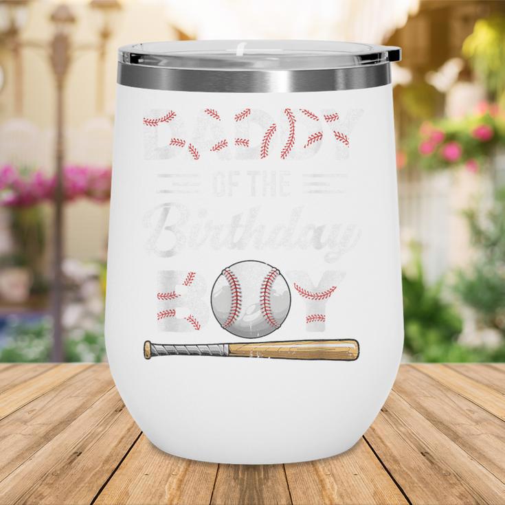 Daddy Of The Birthday Boy Baseball Matching Family Wine Tumbler