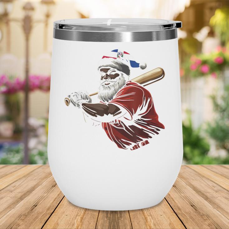 Dominican Republic Santa Christmas Baseball Beisbol Wine Tumbler Dominican Republic Santa Christmas Baseball Beisbol Wine Tumbler