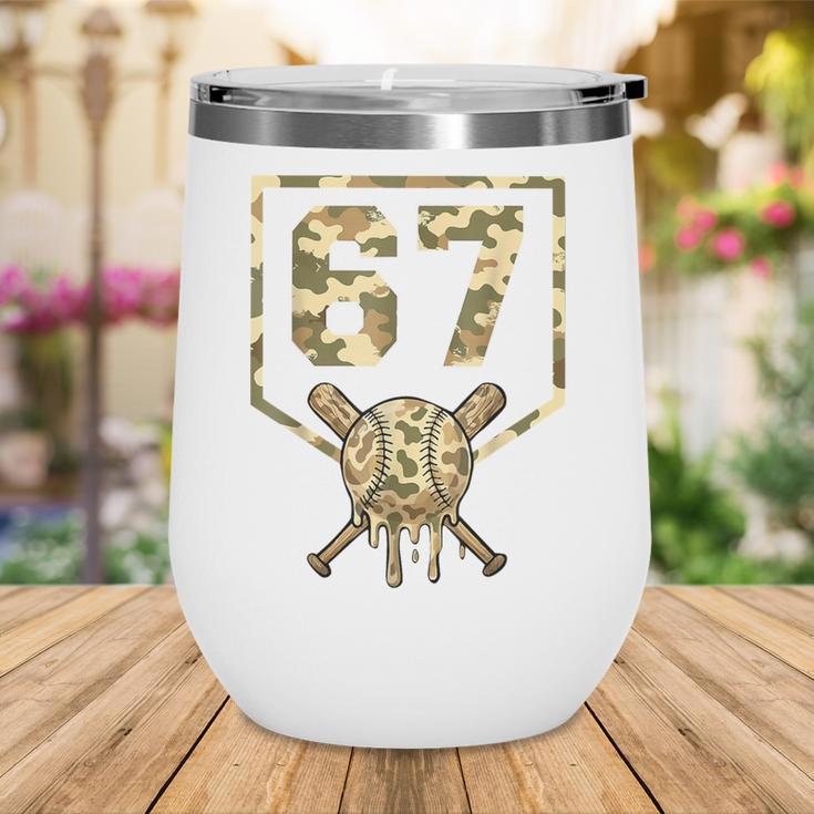 Dripping Camo 67 Baseball Ice Cream Drip 6-7 Six Seven Boy Wine Tumbler Dripping Camo 67 Baseball Ice Cream Drip 6-7 Six Seven Boy Wine Tumbler