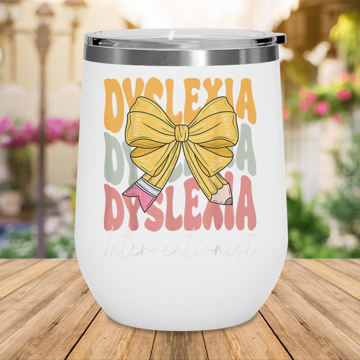 Dyslexia Interventionist Groovy Coquette Bow Back To School Wine Tumbler Dyslexia Interventionist Groovy Coquette Bow Back To School Wine Tumbler