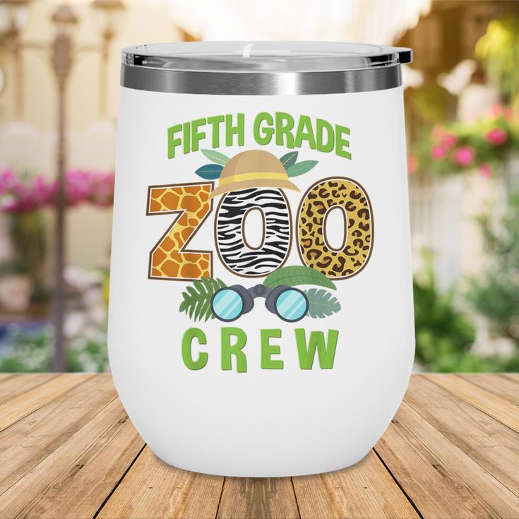 Fifth Grade Zoo Crew Wild Animal Safari Back To School Wine Tumbler